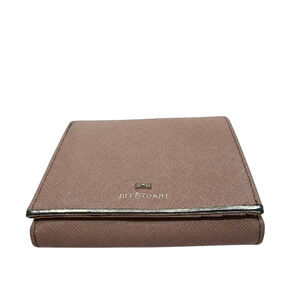 Jill Stuart Pink Saffiano Leather Wallet